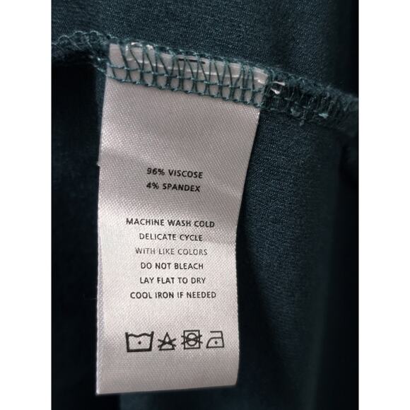 Lilla P Saddle Dress Forest Green Cap Slv Scoop Neck Stretch Pullover Size S - Picture 4 of 6